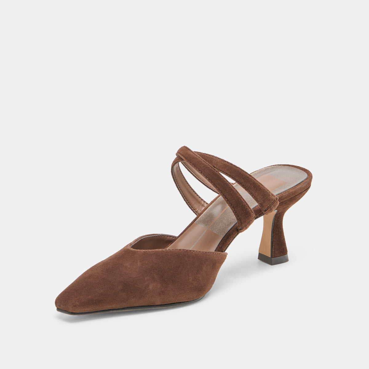 Linore Dk Brown Suede Heels | Dolce Vita