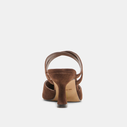 Linore Dk Brown Suede Heels | Dolce Vita