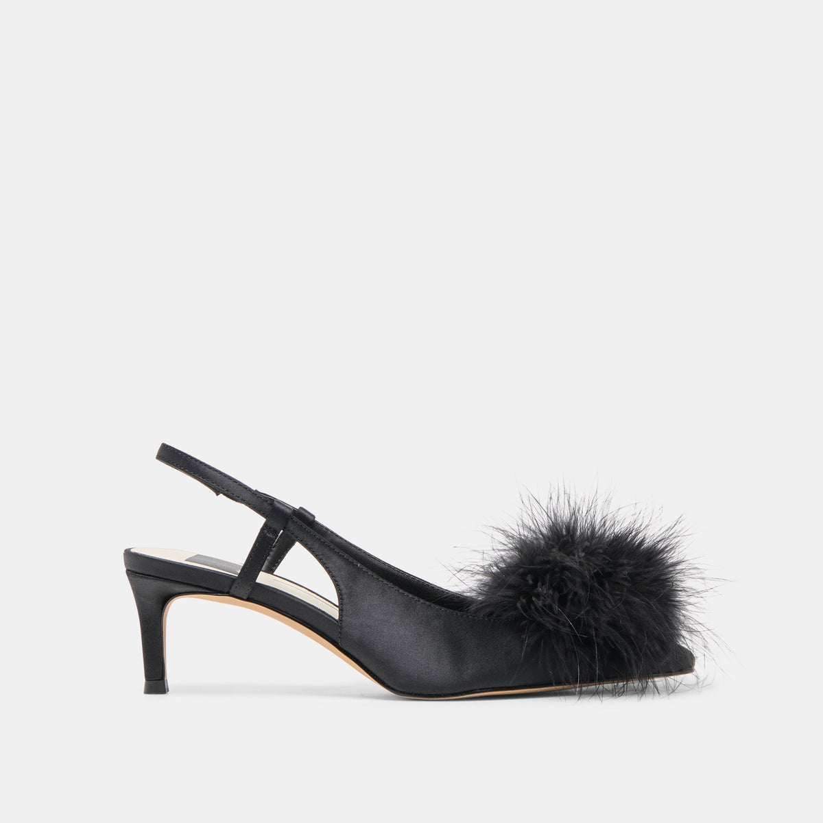 Kamy Onyx Satin Heels | Dolce Vita