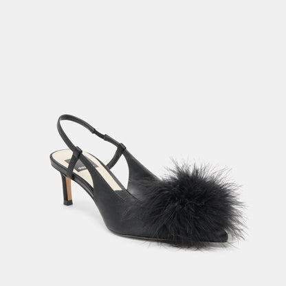 Kamy Onyx Satin Heels | Dolce Vita