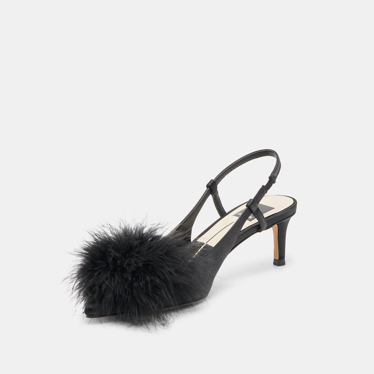 Kamy Onyx Satin Heels | Dolce Vita