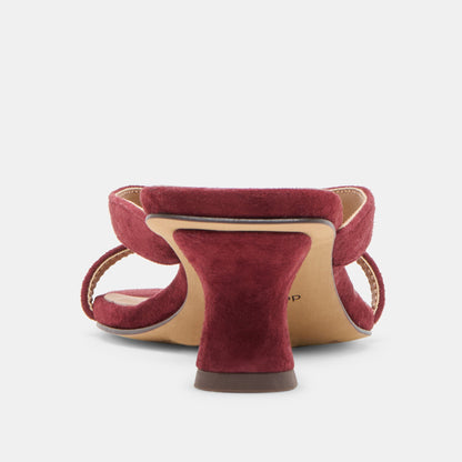 Brevel Oxblood Suede Heels | Dolce Vita