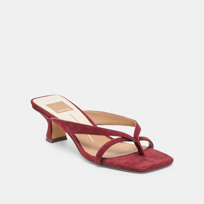 Brevel Oxblood Suede Heels | Dolce Vita