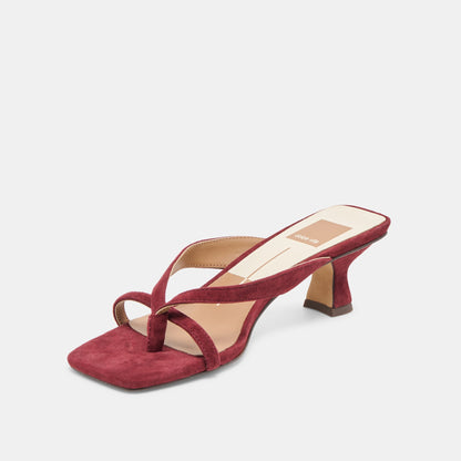 Brevel Oxblood Suede Heels | Dolce Vita