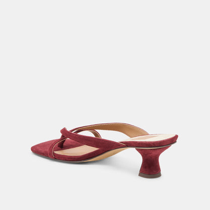 Brevel Oxblood Suede Heels | Dolce Vita
