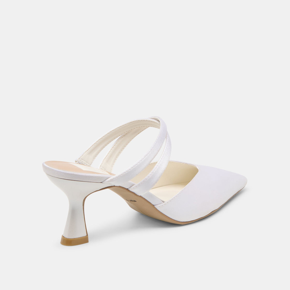 Linore True White Satin Heels | Dolce Vita