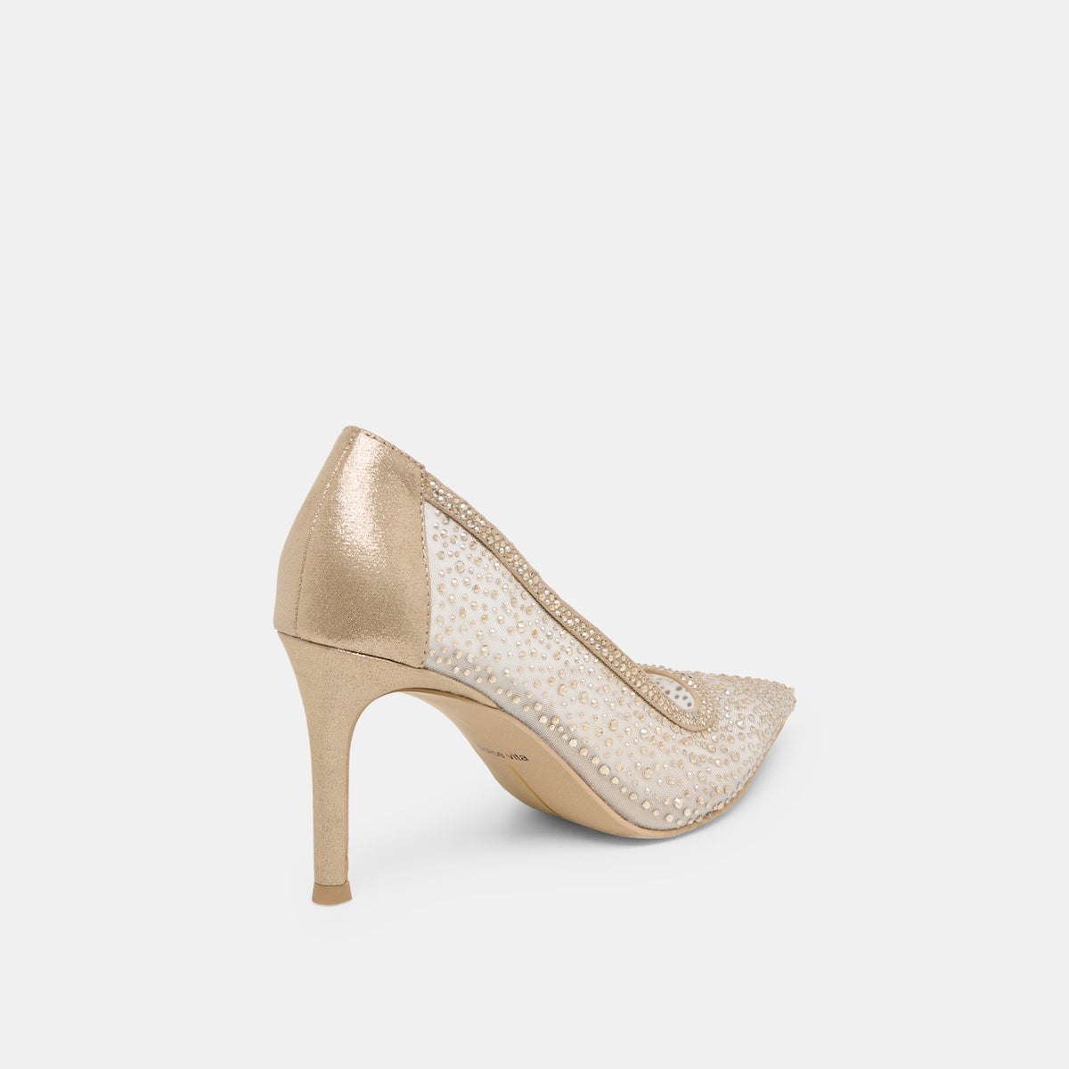 Kashe Crystal Lt Gold Mesh Heels | Dolce Vita