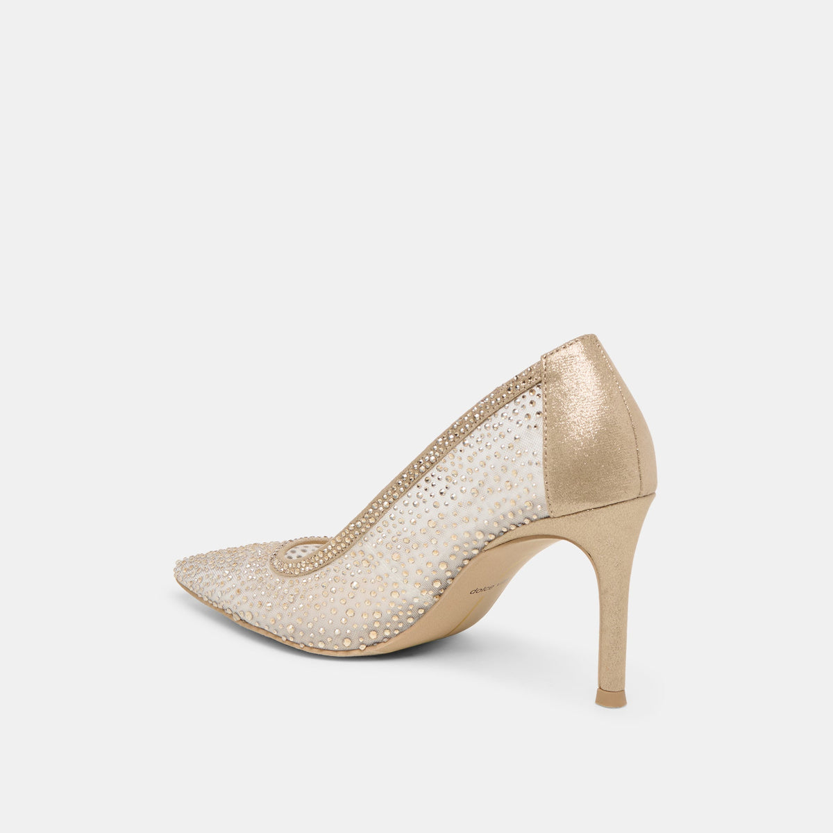 Kashe Crystal Lt Gold Mesh Heels | Dolce Vita