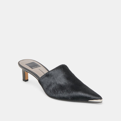Lexy Nero Calf Hair Heels | Dolce Vita