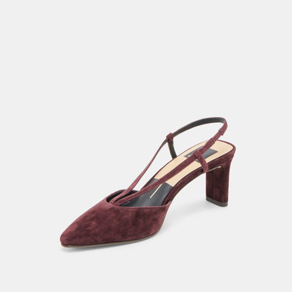 Ginay Mulberry Suede Heels | Dolce Vita