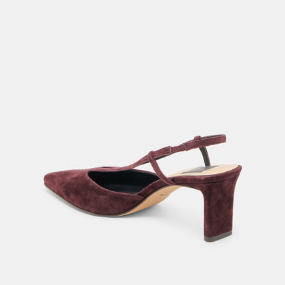 Ginay Mulberry Suede Heels | Dolce Vita