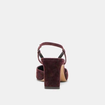 Ginay Mulberry Suede Heels | Dolce Vita