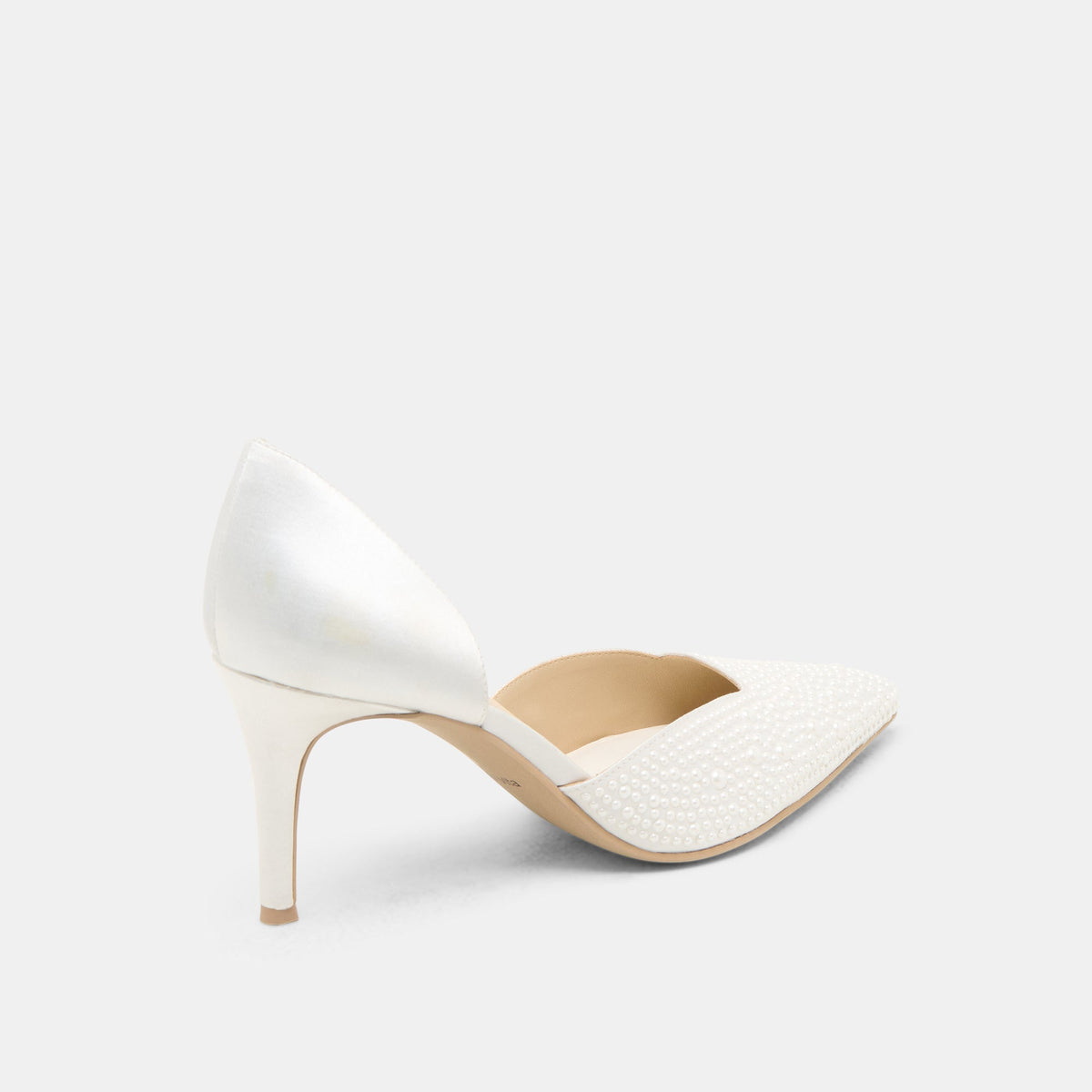 Eloy Pearl Off White Satin Heels | Dolce Vita
