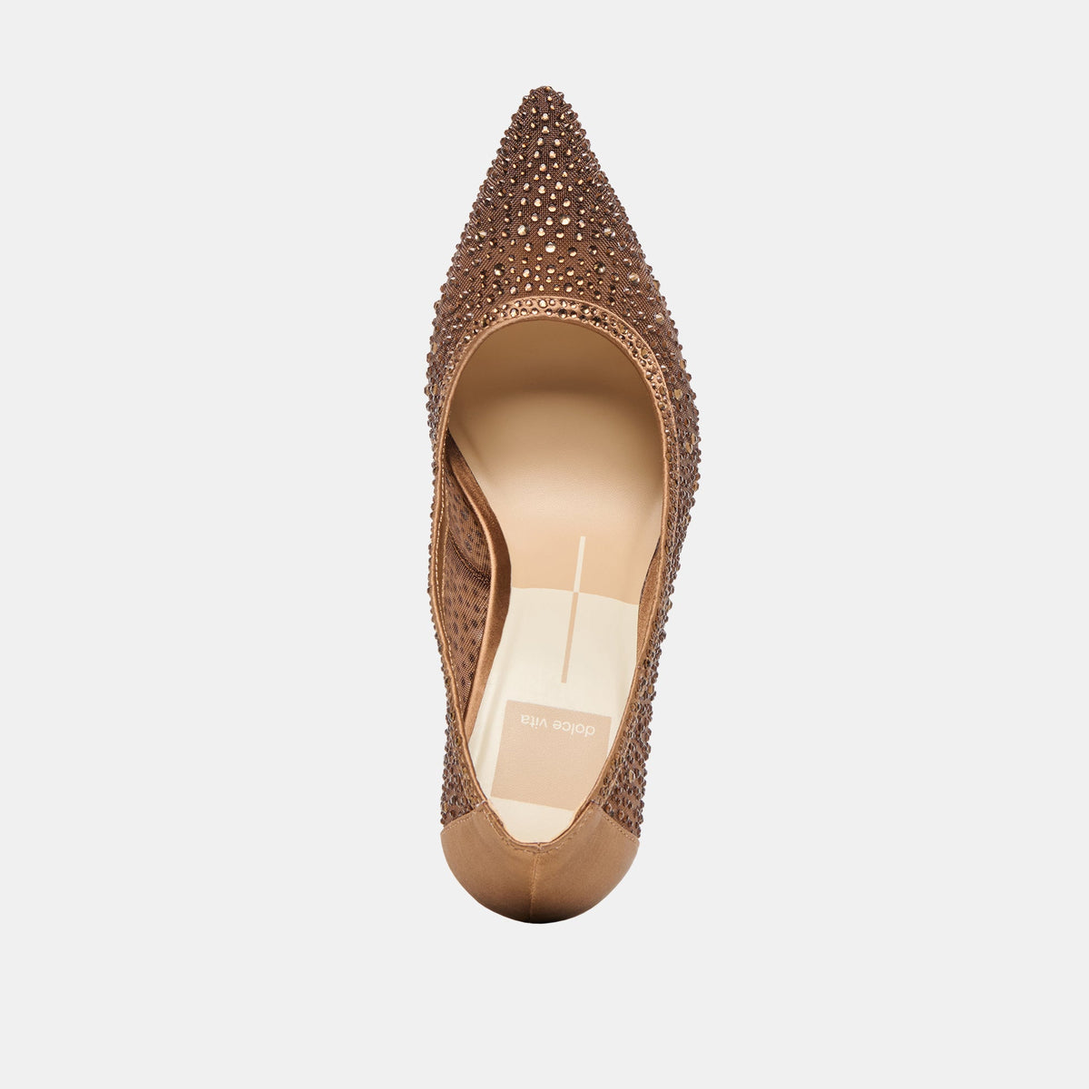 Kashe Crystal Mid Brown Mesh Heels | Dolce Vita
