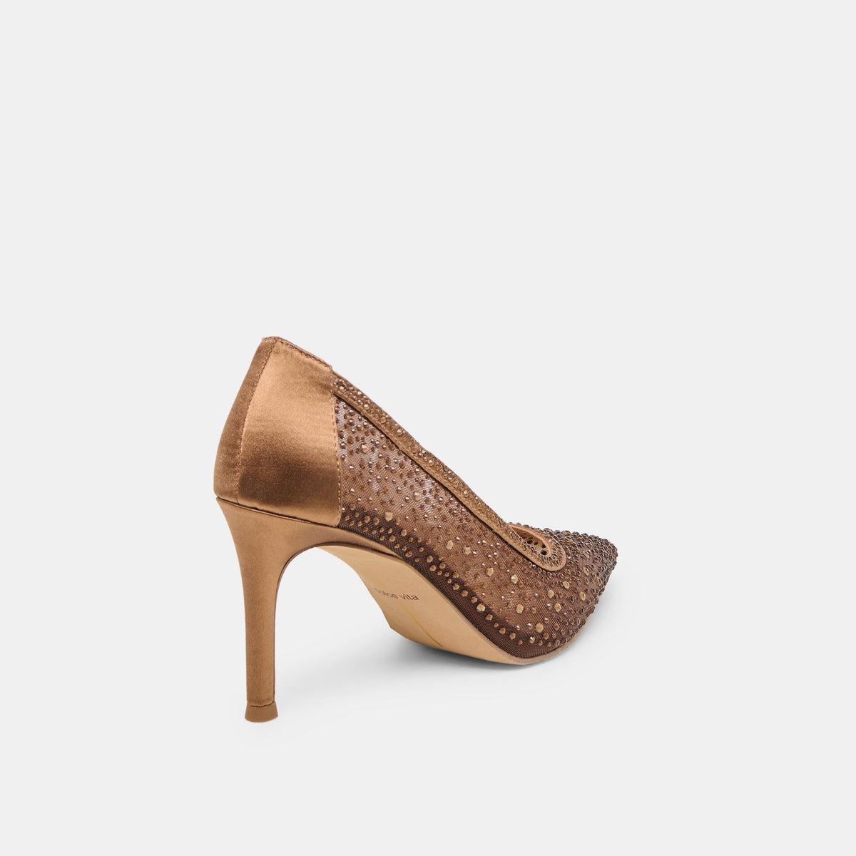 Kashe Crystal Mid Brown Mesh Heels | Dolce Vita