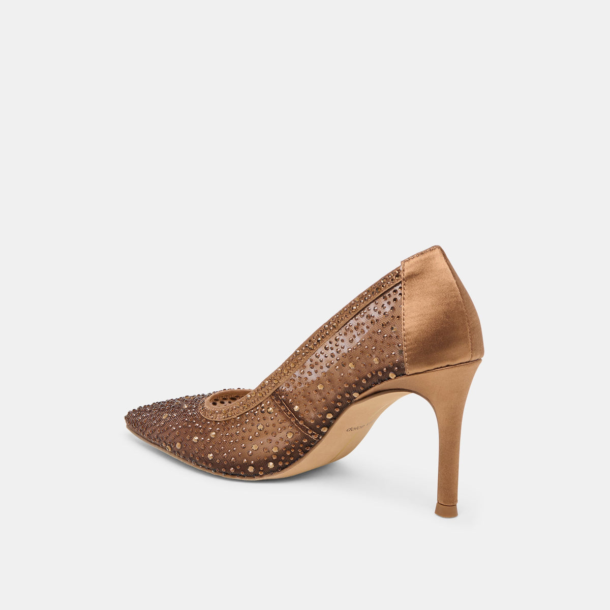 Kashe Crystal Mid Brown Mesh Heels | Dolce Vita