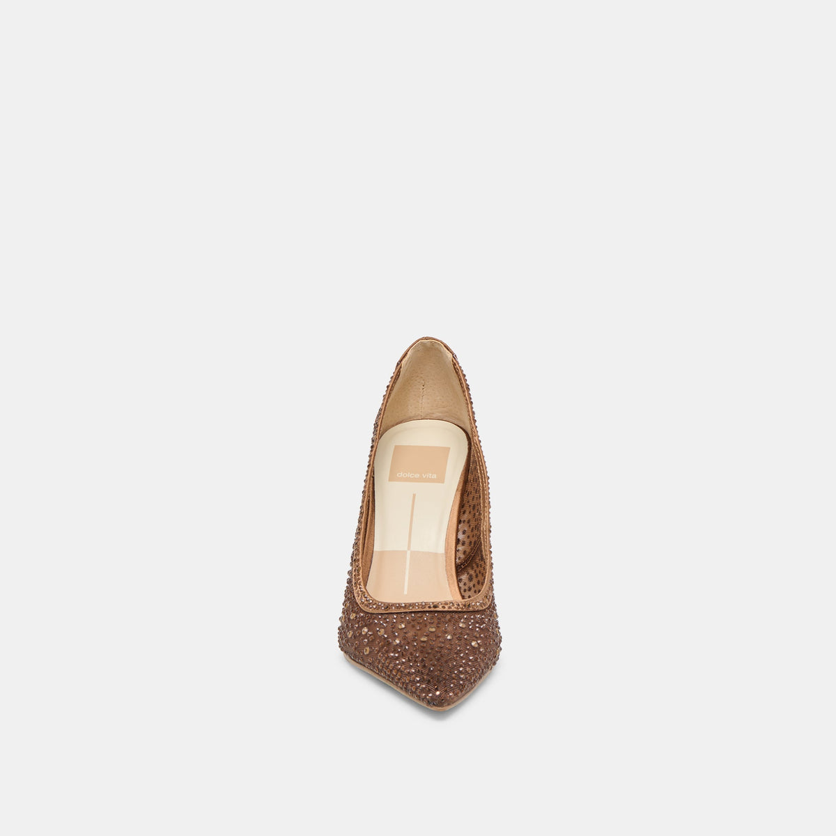 Kashe Crystal Mid Brown Mesh Heels | Dolce Vita