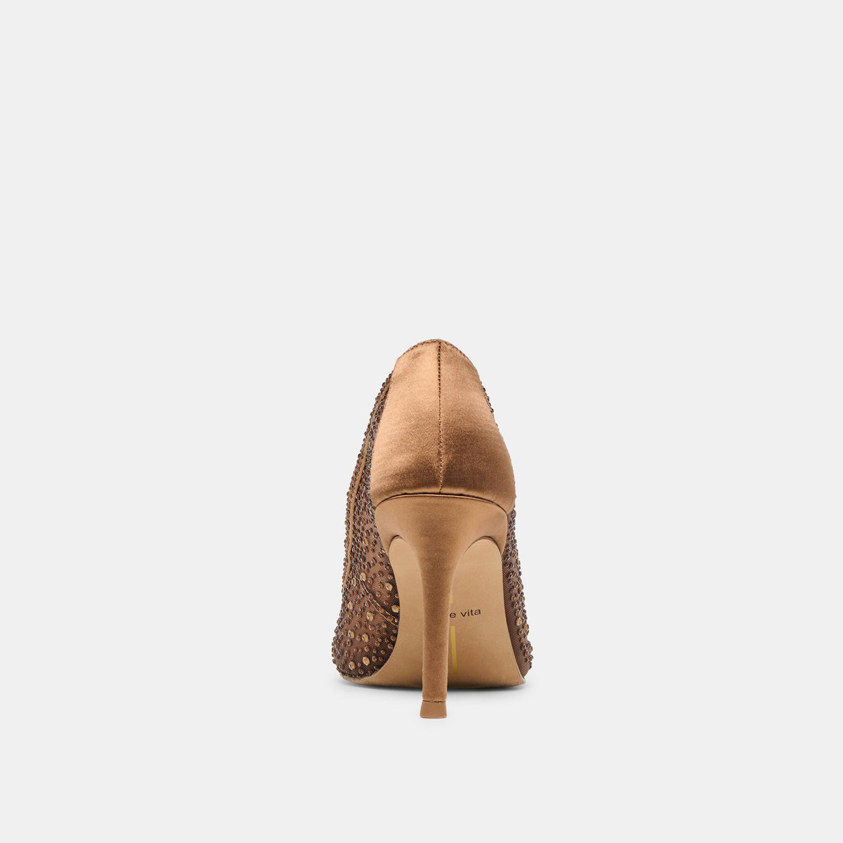 Kashe Crystal Mid Brown Mesh Heels | Dolce Vita