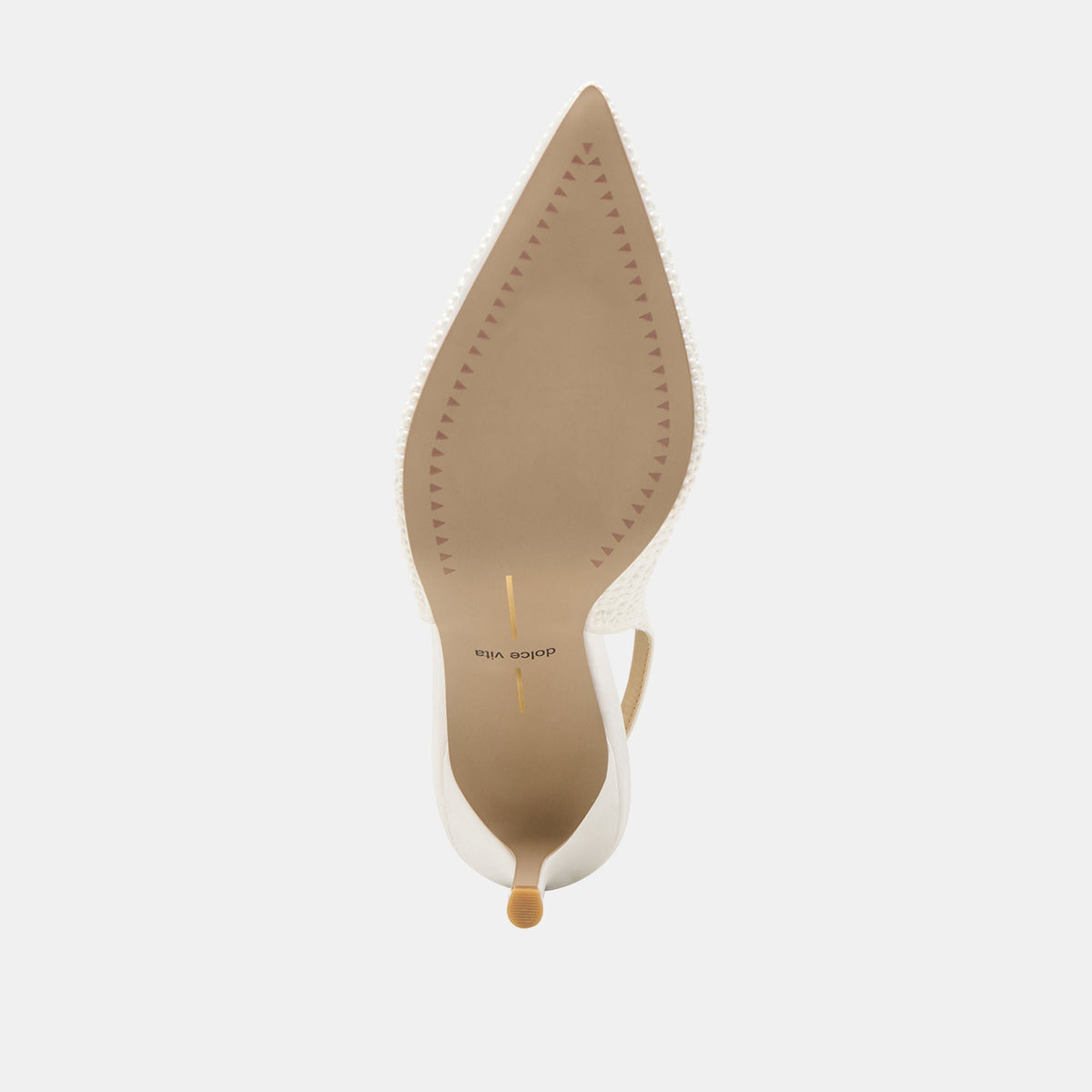 Elasi Pearl Off White Satin Heels | Dolce Vita