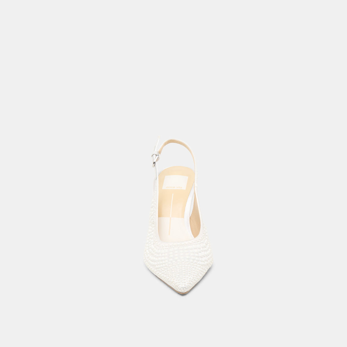 Elasi Pearl Off White Satin Heels | Dolce Vita