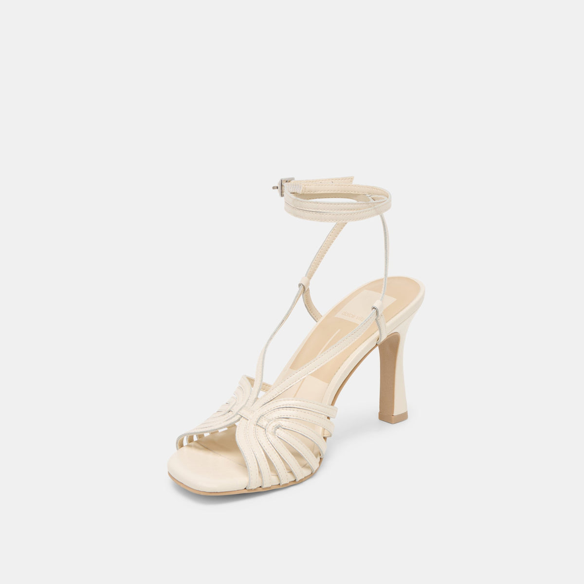 Nivana Off White Crinkle Patent Heels | Dolce Vita