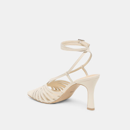 Nivana Off White Crinkle Patent Heels | Dolce Vita