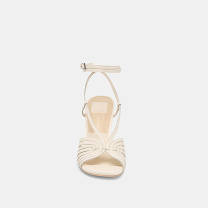 Nivana Off White Crinkle Patent Heels | Dolce Vita