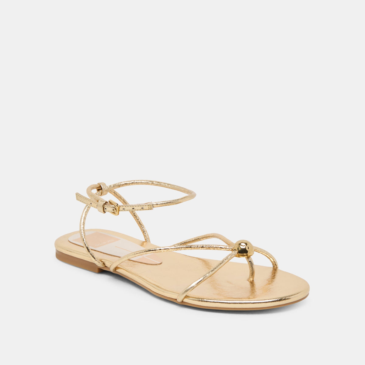 Kenley Gold Leather Sandals | Dolce Vita