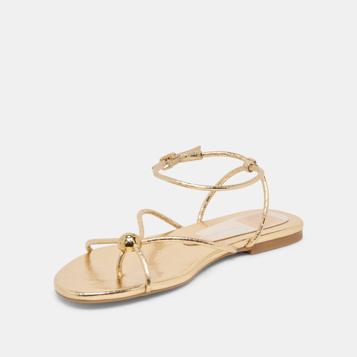 Kenley Gold Leather Sandals | Dolce Vita