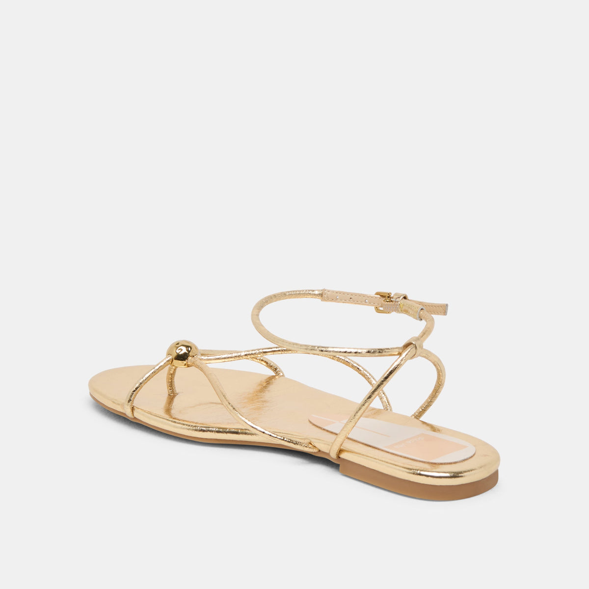 Kenley Gold Leather Sandals | Dolce Vita