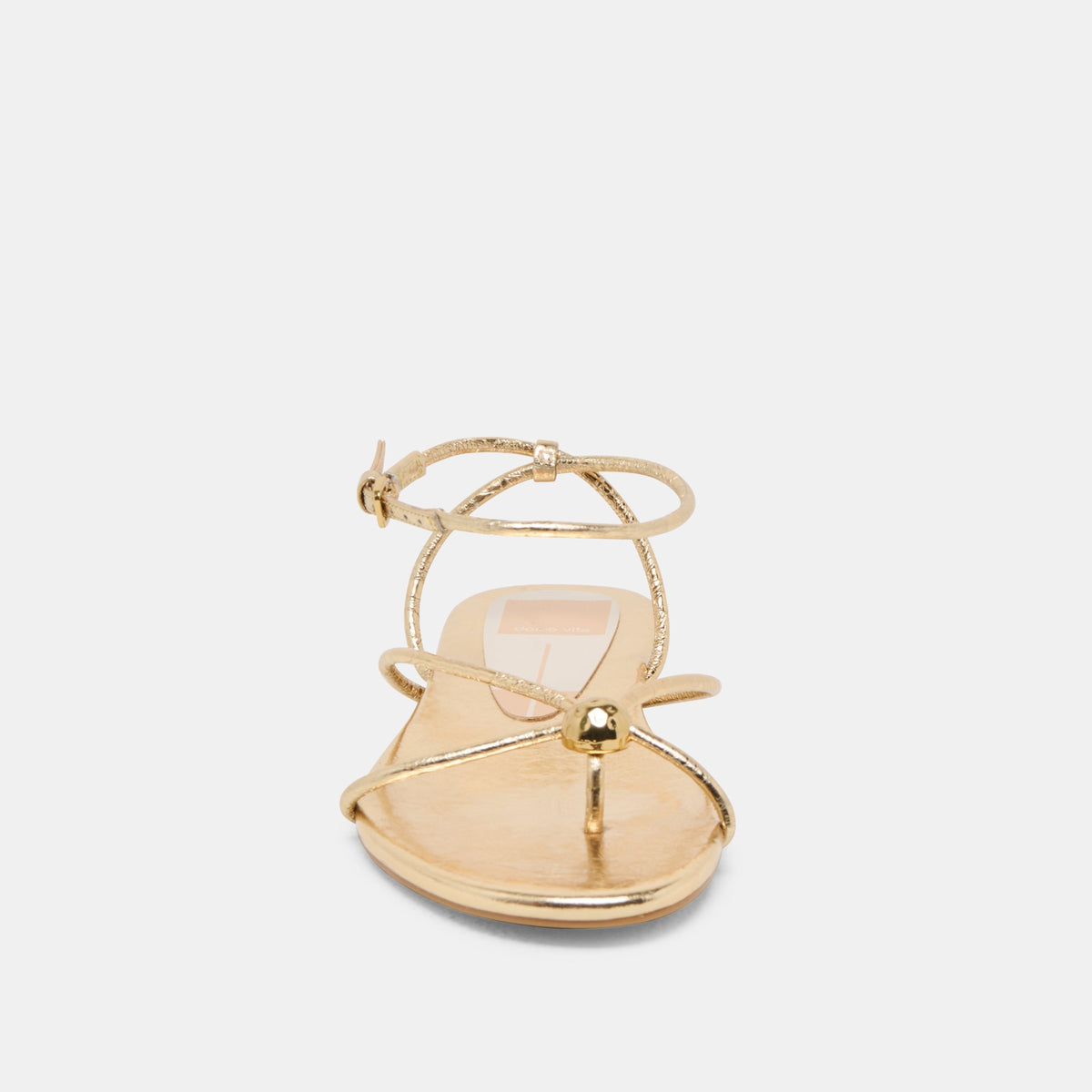 Kenley Gold Leather Sandals | Dolce Vita
