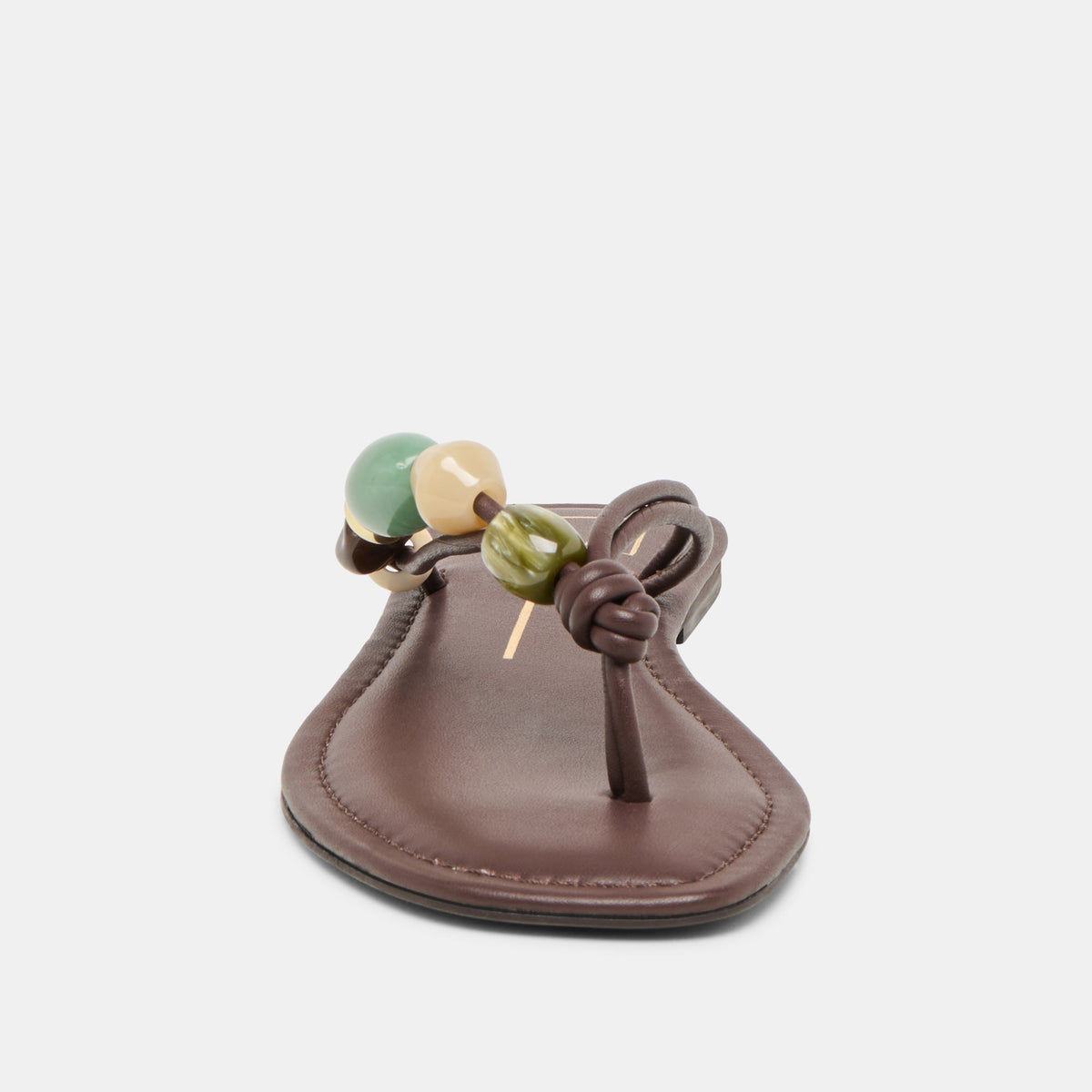 Cely Dk Brown Leather Sandals | Dolce Vita