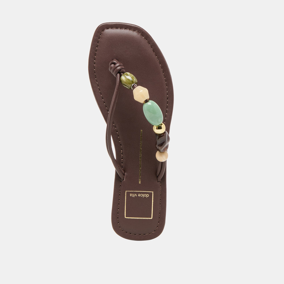 Cely Dk Brown Leather Sandals | Dolce Vita