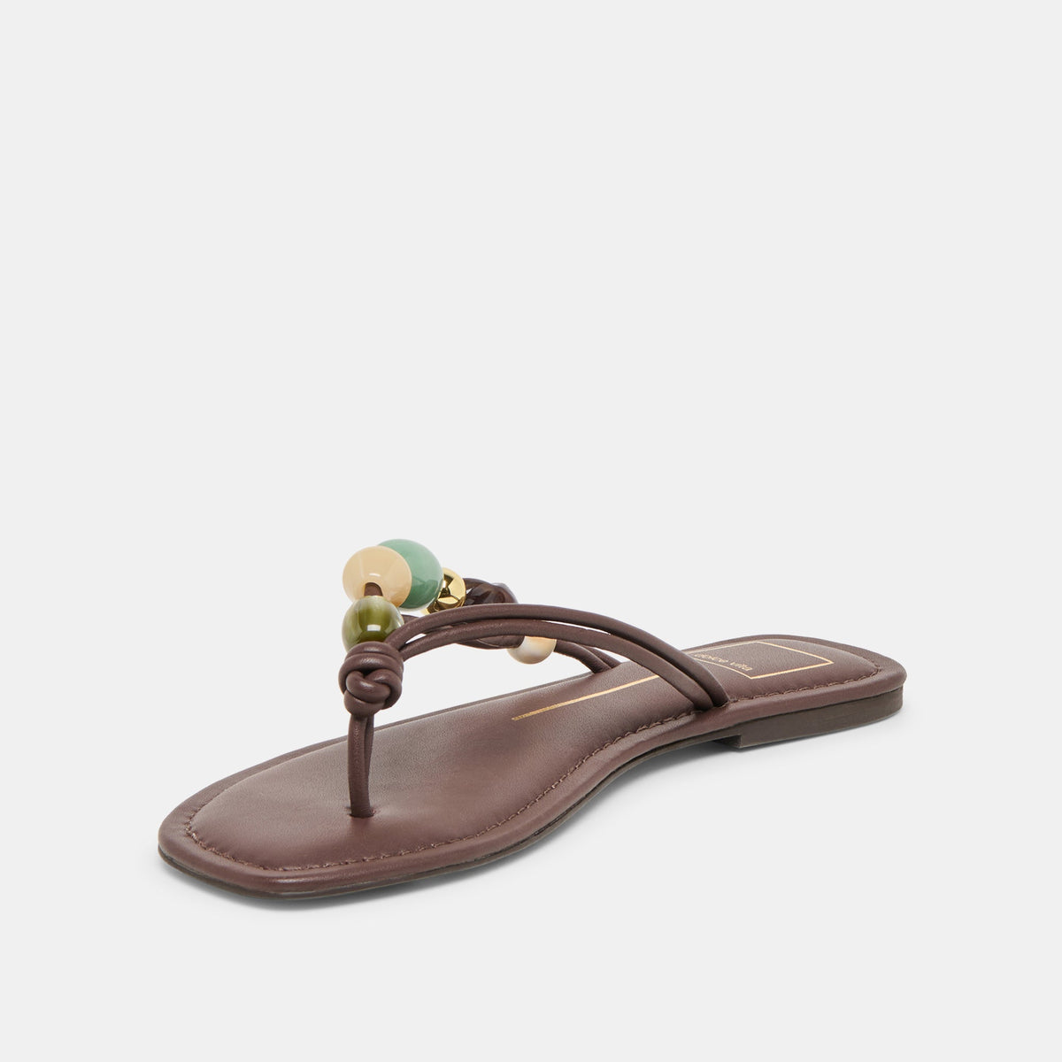 Cely Dk Brown Leather Sandals | Dolce Vita