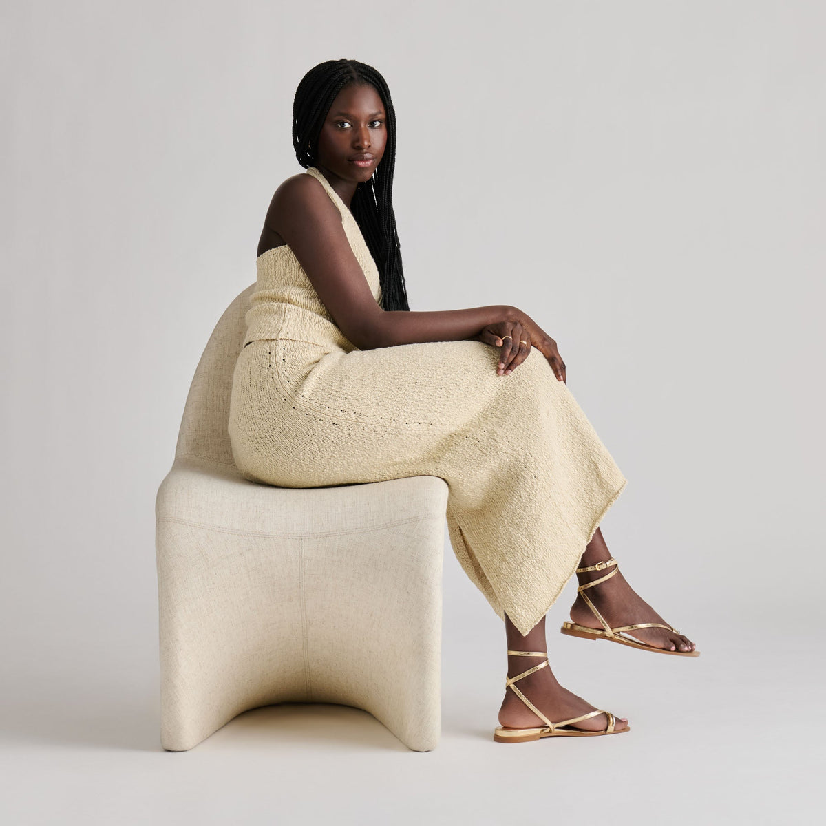 Tyrice Gold Leather Sandals | Dolce Vita