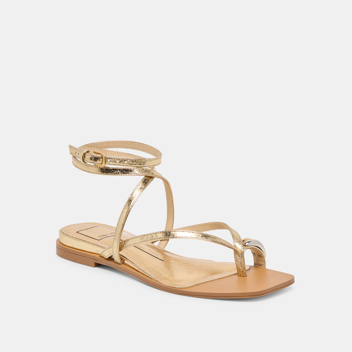 Tyrice Gold Leather Sandals | Dolce Vita