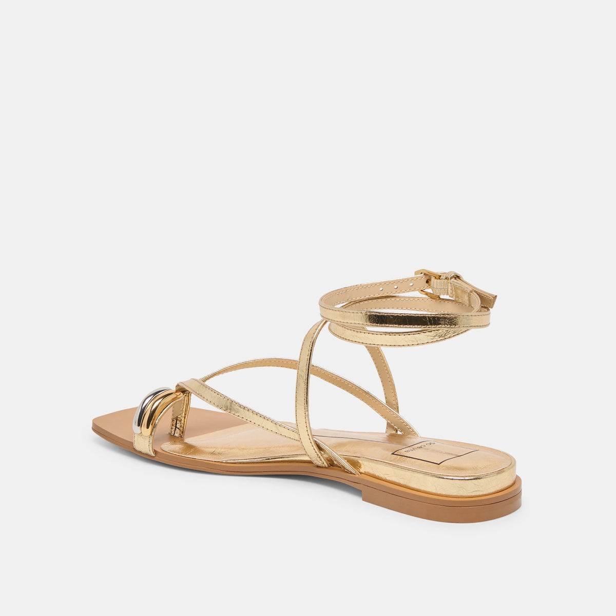 Tyrice Gold Leather Sandals | Dolce Vita