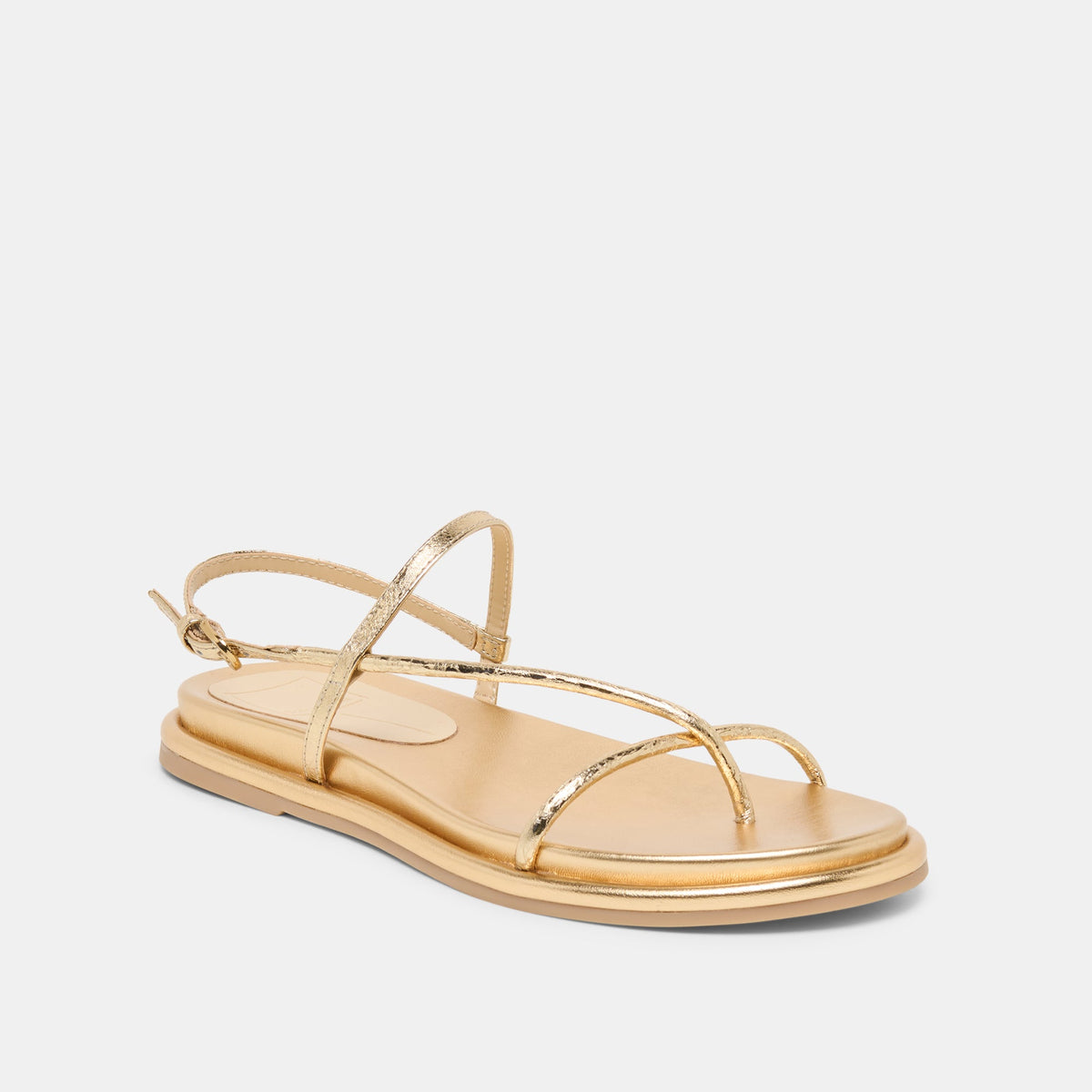 Dom Gold Distressed Leather Sandals | Dolce Vita