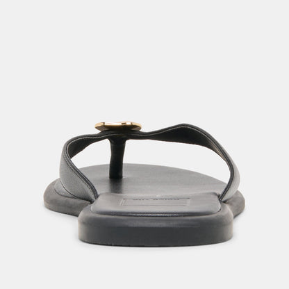 Jaina Black Leather Sandals | Dolce Vita