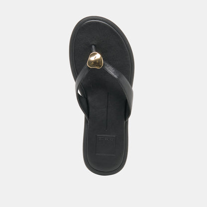 Jaina Black Leather Sandals | Dolce Vita