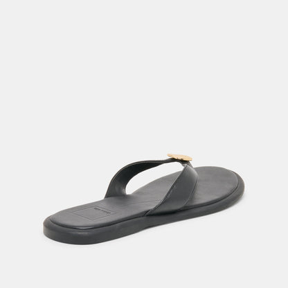 Jaina Black Leather Sandals | Dolce Vita
