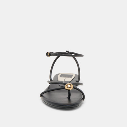 Kenley Black Leather Sandals | Dolce Vita