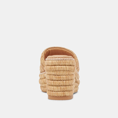 Throne Lt Natural Raffia Wedges | Dolce Vita