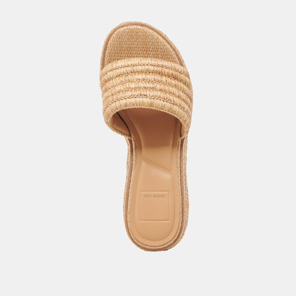 Throne Lt Natural Raffia Wedges | Dolce Vita