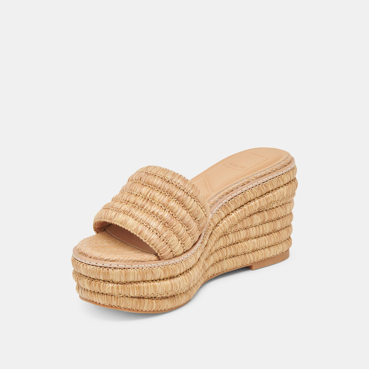 Throne Lt Natural Raffia Wedges | Dolce Vita
