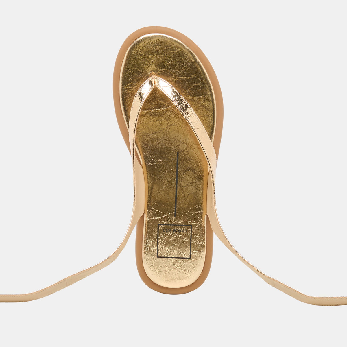 Jayden Gold Distressed Leather Sandals | Dolce Vita