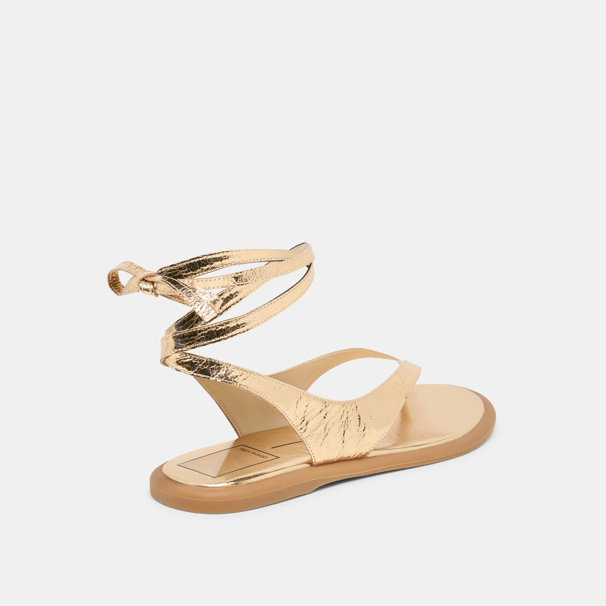 Jayden Gold Distressed Leather Sandals | Dolce Vita
