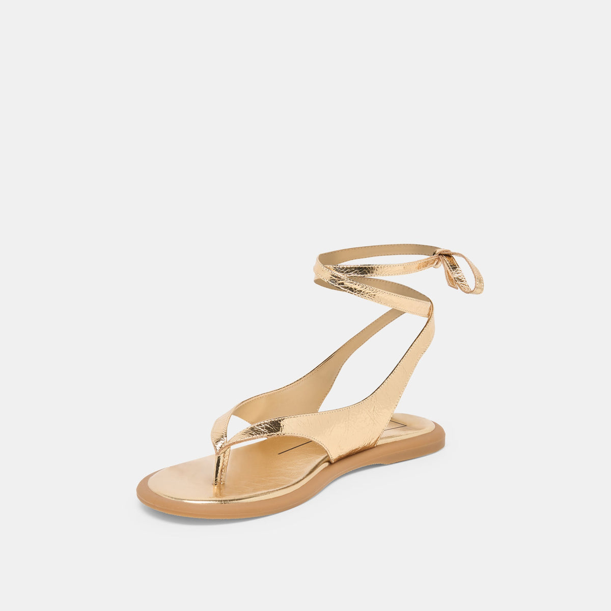 Jayden Gold Distressed Leather Sandals | Dolce Vita