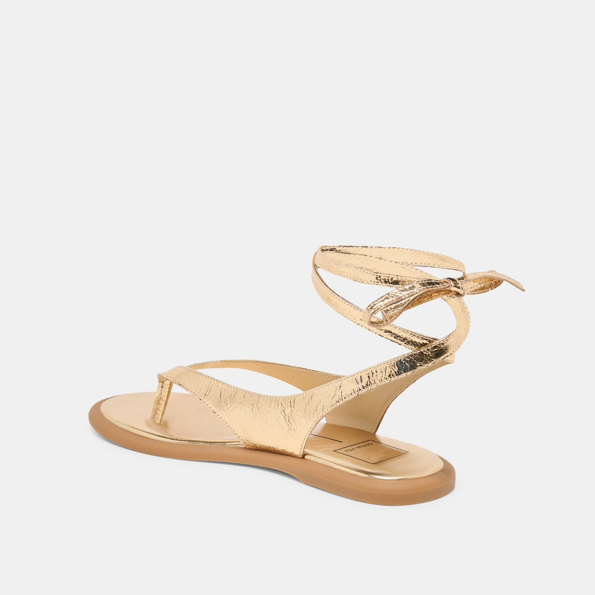 Jayden Gold Distressed Leather Sandals | Dolce Vita