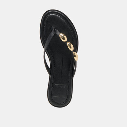 Juny Black Leather Sandals | Dolce Vita